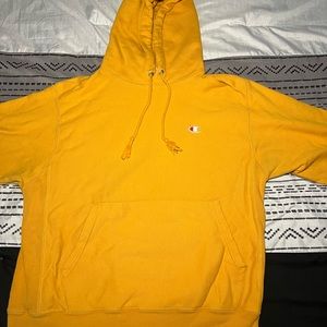 Mustard Yellow Champion Hoodie Men’s
